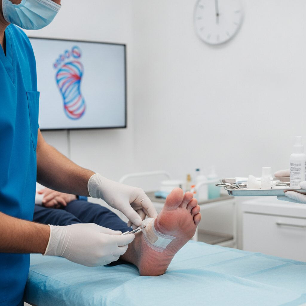 Infographic on Causes of Foot Swelling in Diabetes